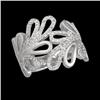 Image 1 : 14KW Gold Diamond Leaf Ring