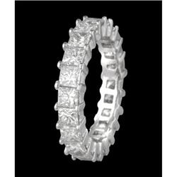 14k 4.20ct princess-cut DIAMOND ETERNITY RING