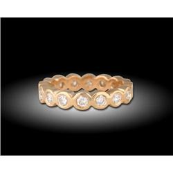 1.02ct 14K GOLD BEZEL DIAMOND ETERNITY RING