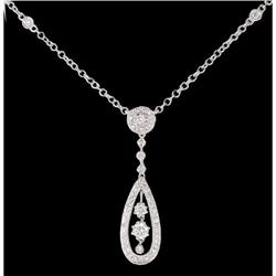 14KW Gold .50ct Diamond Drop Necklace
