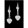 Image 1 : 14KW Gold (not plated) CZ Heart Dangle 
