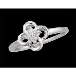 14KW Gold Diamond Flower Ring