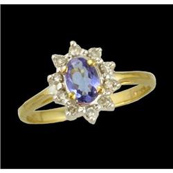 14KY Tanzanite and Diamond Ring