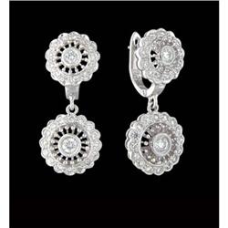 14KW Gold .75ct. Diamond Drop Earring