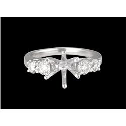 Platinum .60ct. Diamond Semi Mount Ring