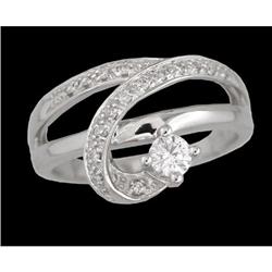 14KW Gold Diamond Right Hand Swirl Ring