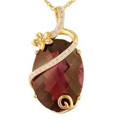 14KY Gold 29.75ct. Amethyst/ Diamond Ring