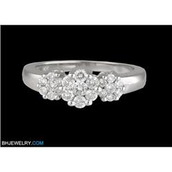 14K White Dazzling .50ct Diamond Flower Ring