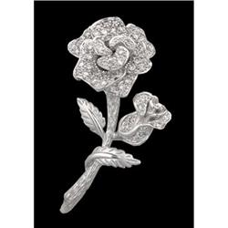 14KW Flower Diamond Pin
