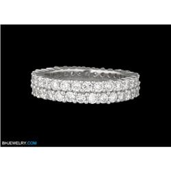 2.50ct 14K 2 ROW ROUND DIAMOND ETERNITY RING