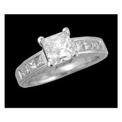 EGL CERTIFIED 1.76 princess-cut DIAMOND ENGAGEM