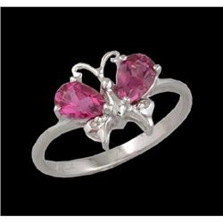 10KW Gold 1.00ct Pink Tourmaline/Diamond Butter