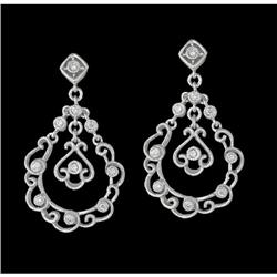 14KW Gold Antique-Style Diamond Chandelier Earr