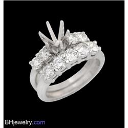 14KW Gold .90ct. Diamond semi-mounting and Wedd
