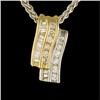 Image 1 : 10K Gold .50ct. Fancy Diamond Slide Pendant
