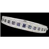 Image 1 : 14KW 2.20ct.Saphire Diamond Bangle