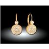 Image 1 : SUPER 14k yellow DIAMOND ROUND EARRING