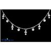 Image 1 : 14K White Gold Designer Bezel Drop Diamond Neck