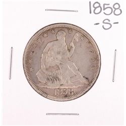 1858-S Seated Liberty Half Dollar Coin