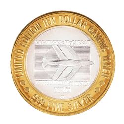 .999 Silver McCarran International Airport $10 Casino Limited Edition Gaming Token