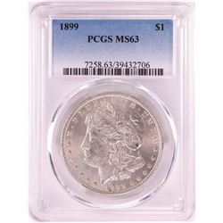 1899 $1 Morgan Silver Dollar Coin PCGS MS63