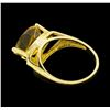 Image 3 : 14KT Yellow Gold Ladies 4.00 ctw Citrine Ring