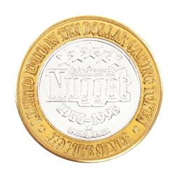.999 Silver John Ascuaga's Nugget Sparks, Nevada $10 Limited Edition Gaming Token