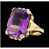 Image 2 : 14KT Yellow Gold Ladies 11.50 ctw Amethyst Ring