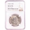 Image 1 : 1954-D Franklin Half Dollar Coin NGC MS64FBL