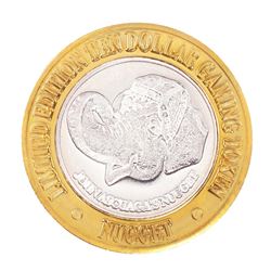 .999 Silver John Ascuaga's Nugget Sparks, Nevada $10 Limited Edition Gaming Token