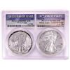 Image 1 : 1986-S & 2016-W $1 Proof American Silver Eagle Coin Set PCGS PR69DCAM