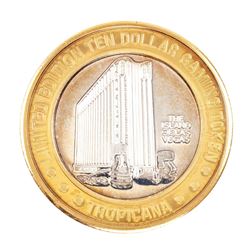 .999 Silver Tropicana Las Vegas, Nevada $10 Casino Limited Edition Gaming Token