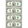 Image 1 : Uncut Sheet of (4) 1995 $2 Federal Reserve Notes Atlanta