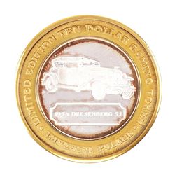 .999 Fine Silver Imperial Palace Las Vegas, Nevada $10 Limited Edition Gaming Token