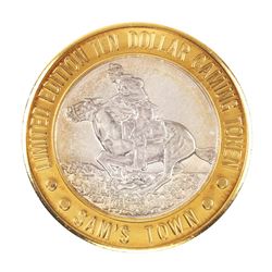 .999 Silver Sam's Town Las Vegas, Nevada $10 Limited Edition Casino Gaming Token
