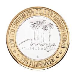 .999 Fine Silver Mirage Las Vegas, Nevada $10 Limited Edition Gaming Token