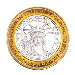 .999 Silver McCarran International Airport Las Vegas, NV $10 Limited Casino Token