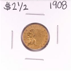 1908 $2 1/2 Indian Head Quarter Eagle Gold Coin