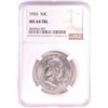 Image 1 : 1955 Franklin Half Dollar Coin NGC MS64FBL