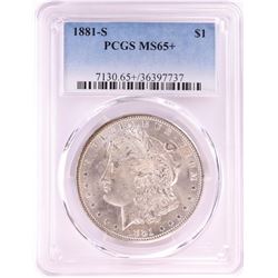 1881-S $1 Morgan Silver Dollar Coin PCGS MS65+