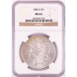 1880-S $1 Morgan Silver Dollar Coin NGC MS63
