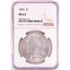 Image 1 : 1885 $1 Morgan Silver Dollar Coin NGC MS63