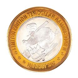 .999 Silver Harrah's Casino Reno Nevada $10 Casino Limited Edition Gaming Token