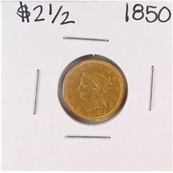 1850 $2 1/2 Liberty Head Quarter Eagle Gold Coin