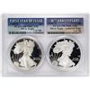 Image 1 : 1986-S & 2016-W $1 Proof American Silver Eagle Coin Set PCGS PR70DCAM
