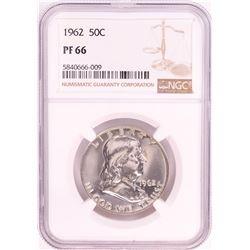 1962 Proof Franklin Half Dollar Coin NGC PF66