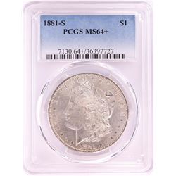 1881-S $1 Morgan Silver Dollar Coin PCGS MS64+