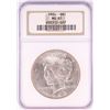 Image 1 : 1924 $1 Peace Silver Dollar Coin NGC MS65