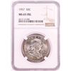 Image 1 : 1957 Franklin Half Dollar Coin NGC MS65FBL