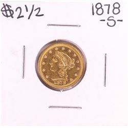 1878-S $2 1/2 Liberty Head Quarter Eagle Gold Coin